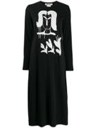 Comme Des Garçons Printed Jersey Dress - Black