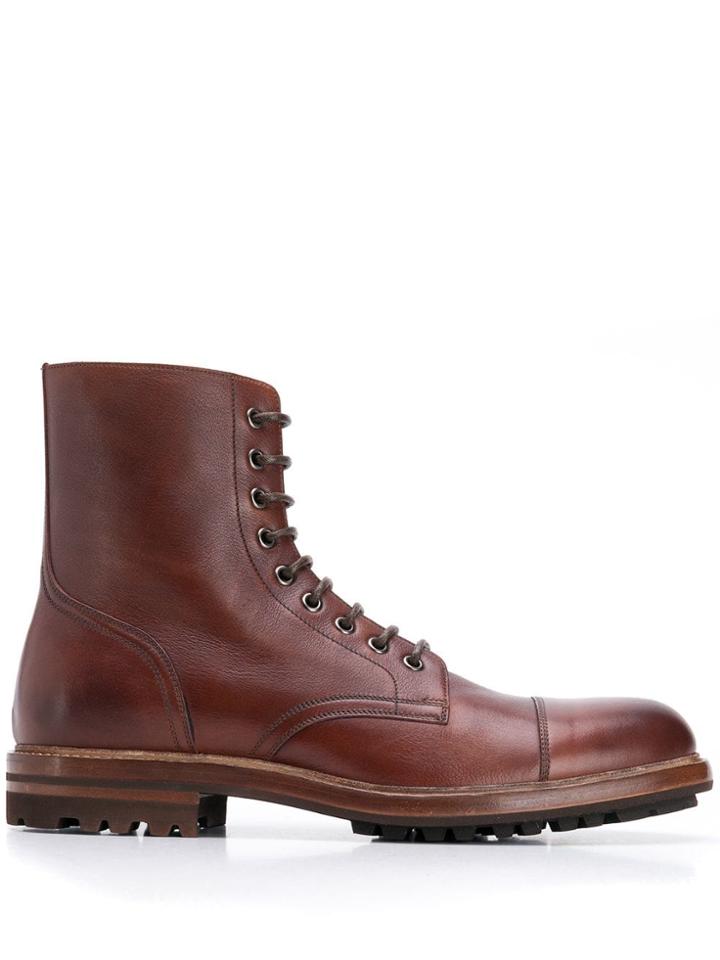Brunello Cucinelli Combat Boots - Brown