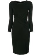 Emporio Armani Fitted Midi Dress - Black