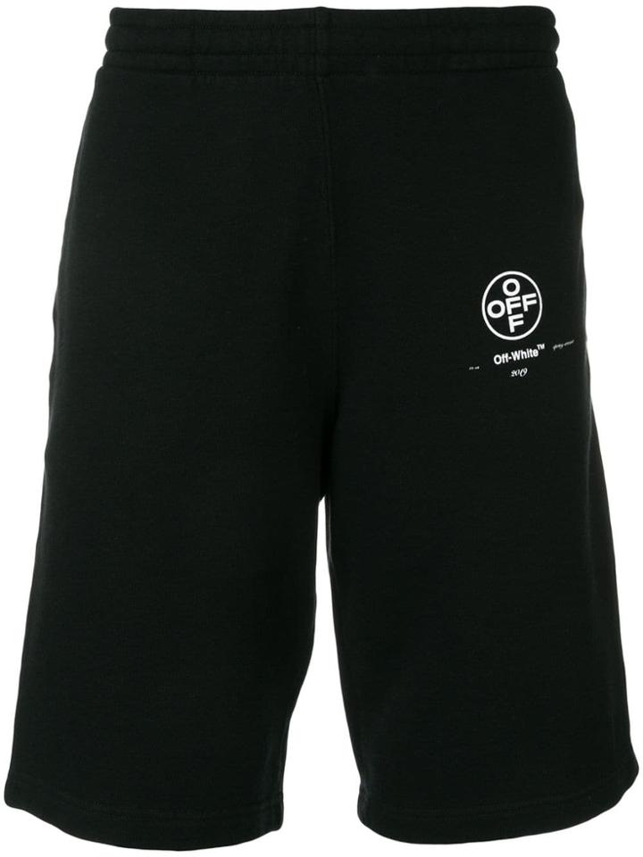 Off-white Contrast Logo Track Shorts - Black