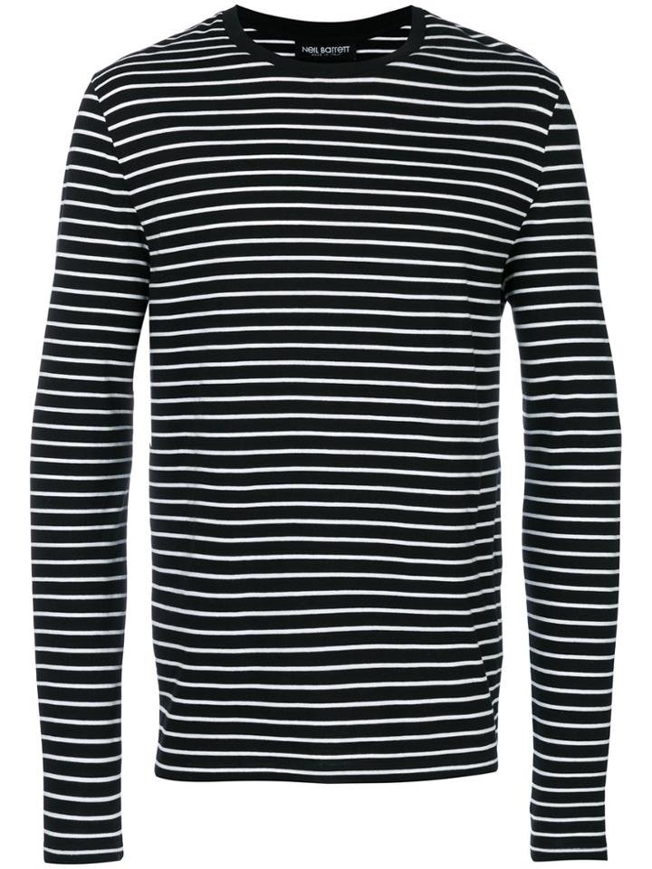 Neil Barrett Striped Sweater - Black