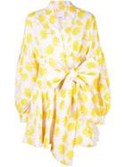 Acler Floral Wrap Mini Dress - Yellow