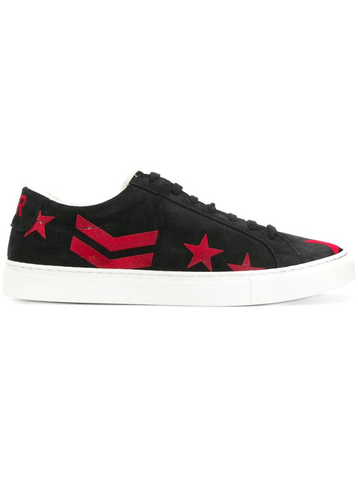 The Editor Star Print Sneakers - Black