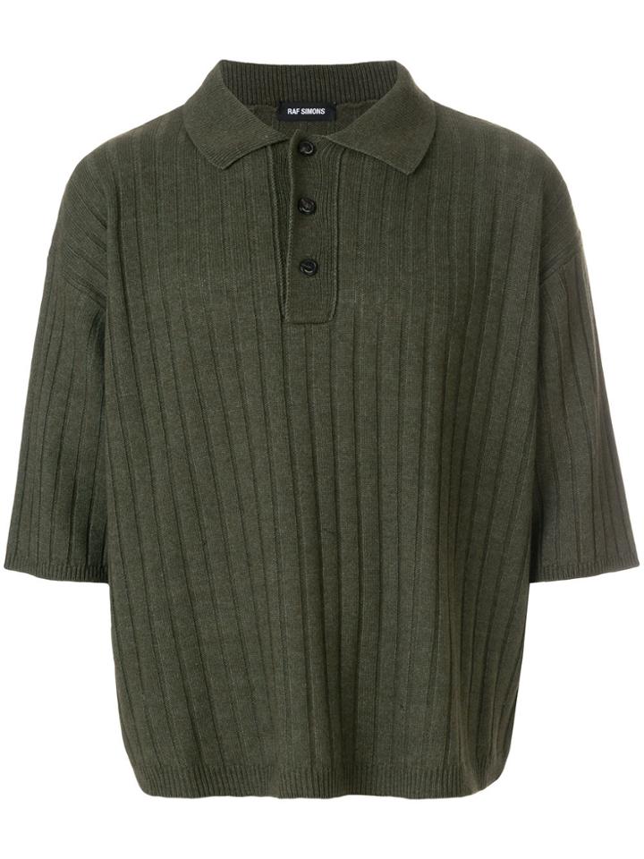 Raf Simons Oversized Polo Shirt - Green