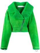 Off-white Woman Shearling Jacket - Green