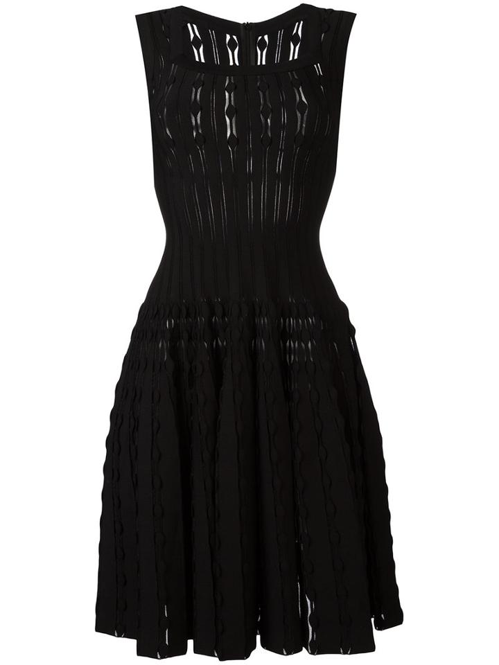 Alaïa Flared Dress, Women's, Size: 40, Black, Polyamide/polyester/spandex/elastane/viscose