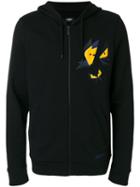 Fendi - Faces Butterfly Zip Hoodie - Men - Cotton/wool - 46, Black, Cotton/wool