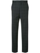 D'urban Checked Slim-fit Trousers - Black