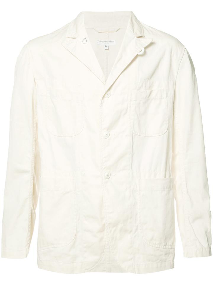 Engineered Garments Three Button Blazer, Men's, Size: Large, White, Cotton