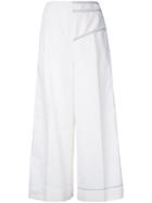 Stella Mccartney Laci Trousers, Women's, Size: 48, White, Cotton/linen/flax/polyamide