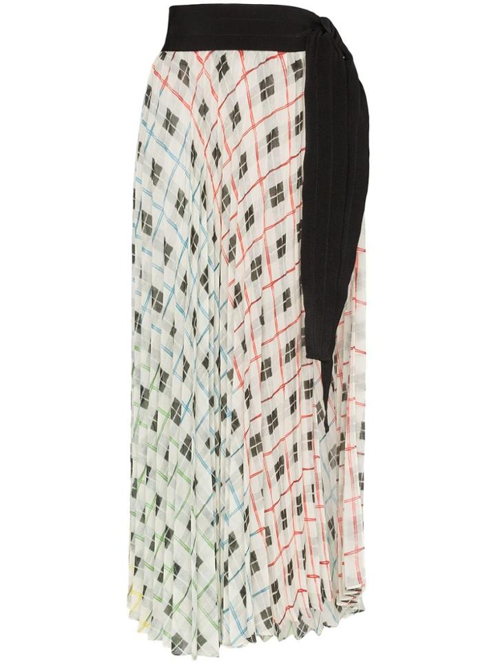 Silvia Tcherassi Blanche Layered Micro Pleat Skirt - Multicoloured