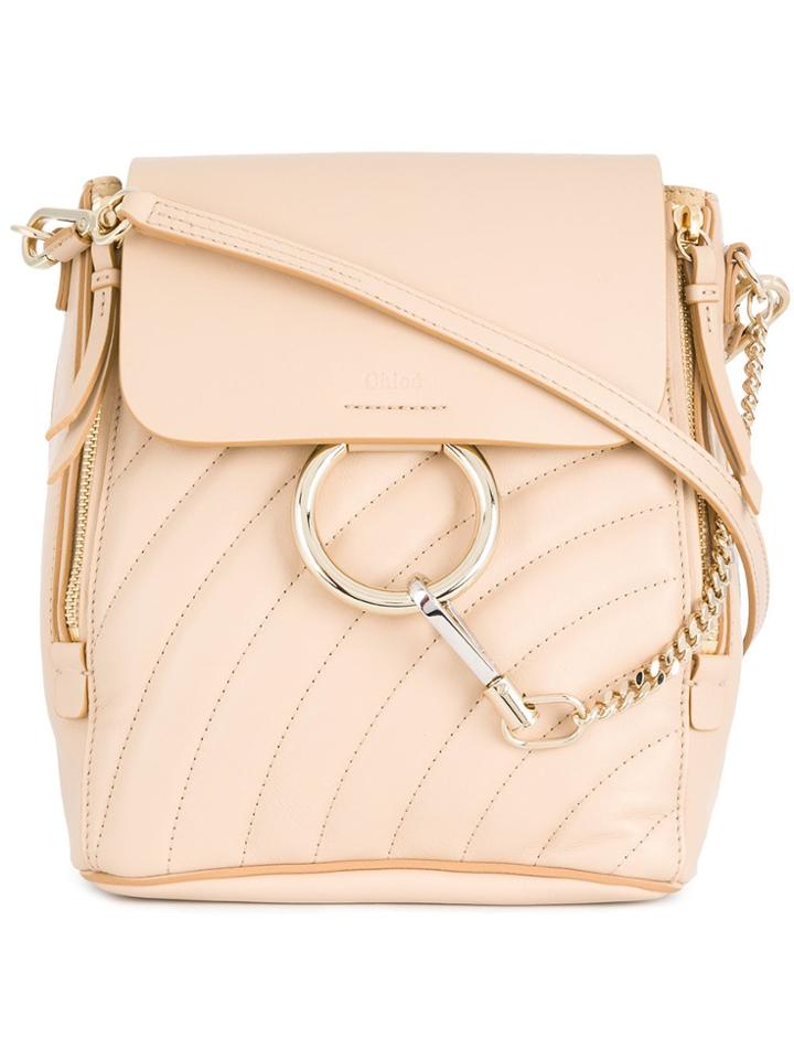 Chloé Faye Small Backpack - Neutrals