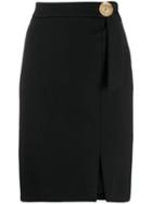 Cavalli Class Belted Pencil Skirt - Black