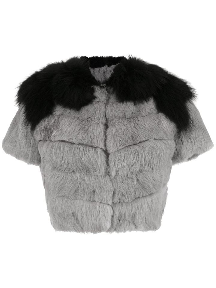 Andrea Bogosian Fur Blouse - Grey