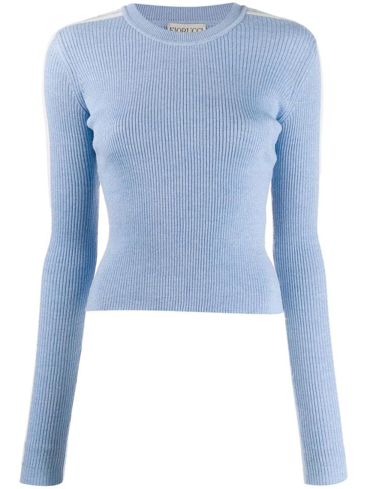 Fiorucci Knitted Logo Jumper - Blue
