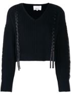 3.1 Phillip Lim Cropped Knitted Jumper - Blue