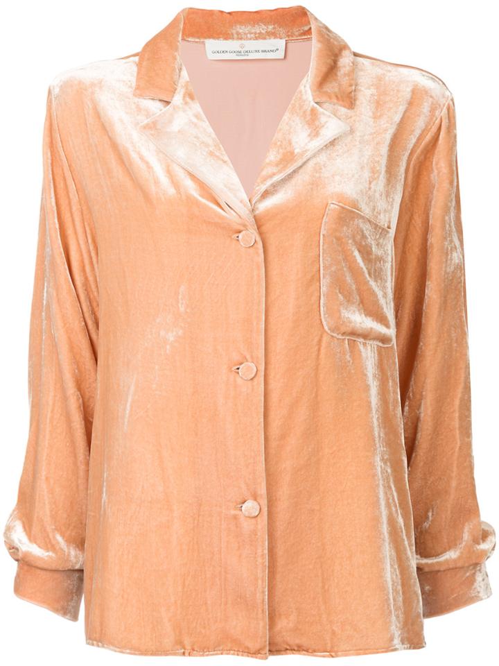 Golden Goose Deluxe Brand Velvet Pyjama Shirt - Pink & Purple