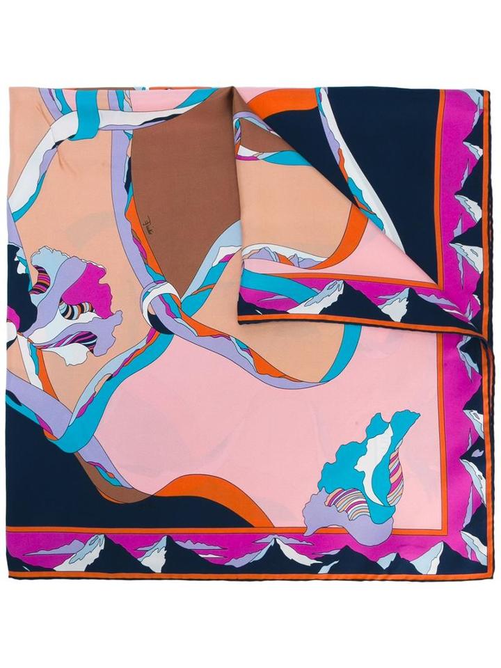 Emilio Pucci Abstract Print Foulard, Women's, Silk