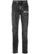 Palm Angels Distressed Skinny Jeans - Black