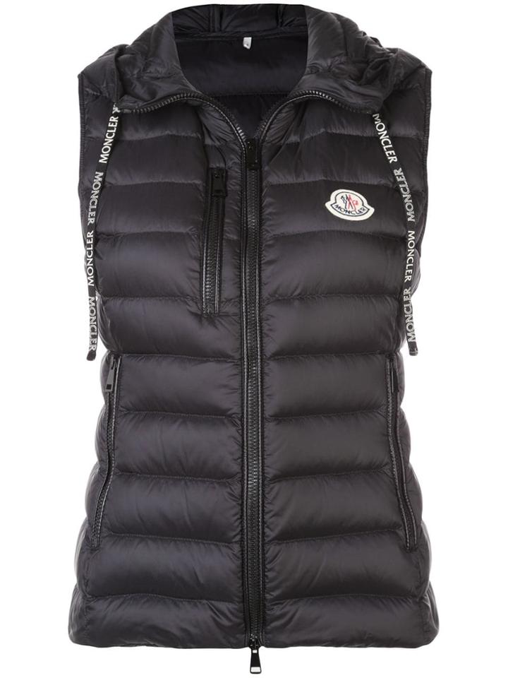 Moncler Hooded Padded Waistcoat - Black