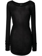 Ann Demeulemeester Sheer Long Sweater - Black