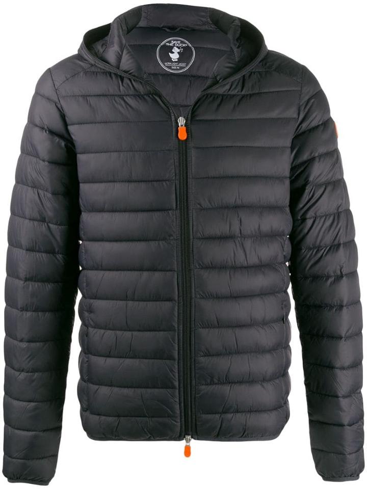 Save The Duck Short Quilted Coat - Black