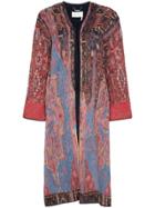 Chloé Scarf Print Silk-blend Coat - Red