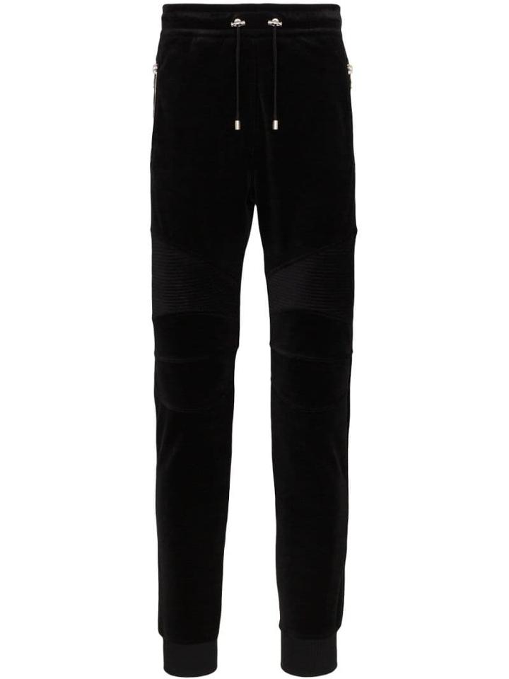 Balmain Zipped Detail Track Pants - Black