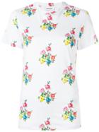 Au Jour Le Jour Floral Print T-shirt, Women's, Size: 42, White, Cotton