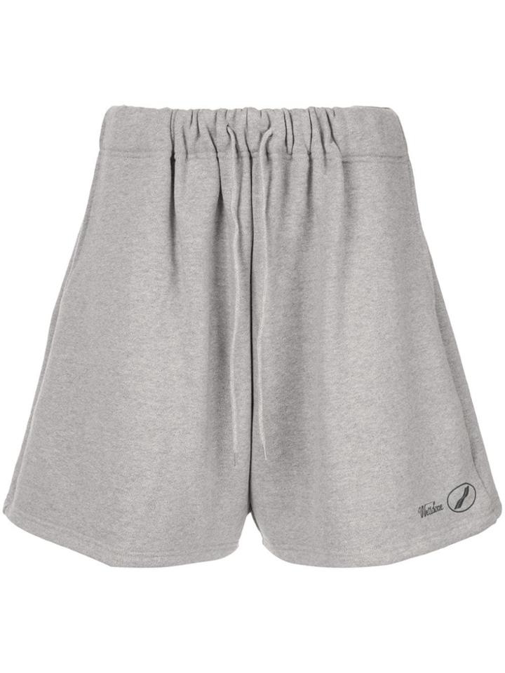 We11done Logo Track Shorts - Grey