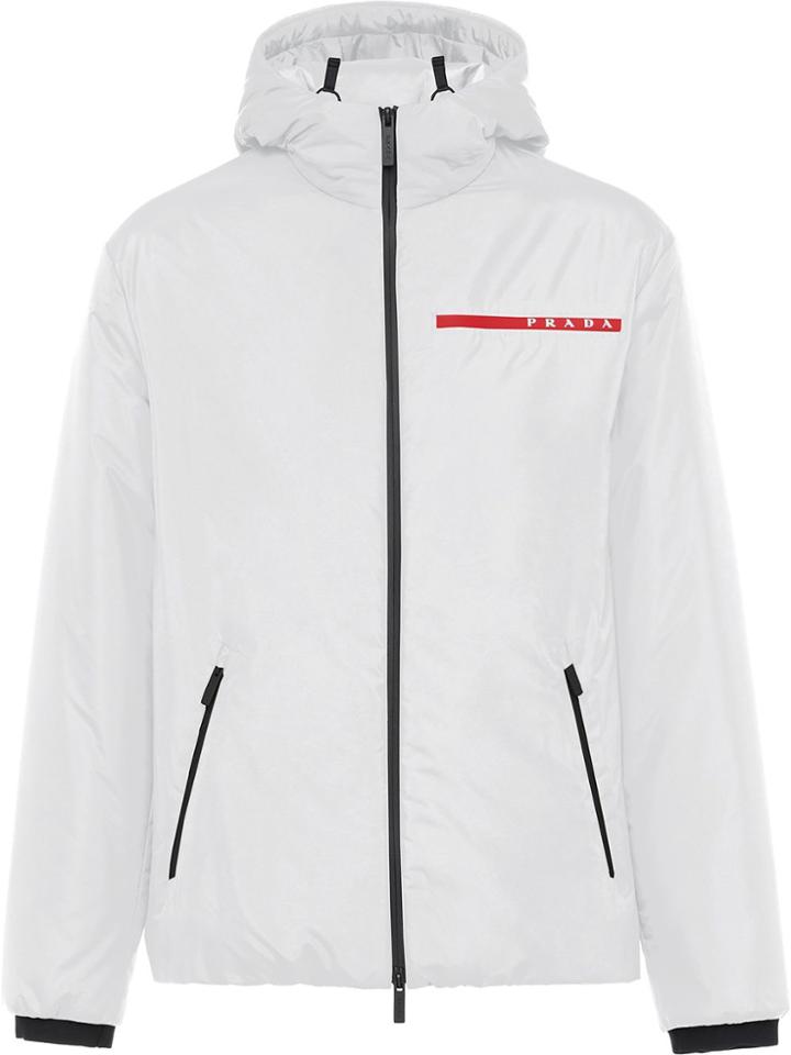 Prada Logo-stripe Technical Jacket - White