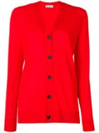 Pringle Of Scotland V-neck Merino Cardigan - Yellow & Orange