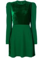 Elie Saab - Front Panel Dress - Women - Silk/polyamide/acetate/viscose - 40, Green, Silk/polyamide/acetate/viscose