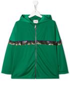 Mariuccia Milano Kids Contrast-patch Zipped Jacket - Green