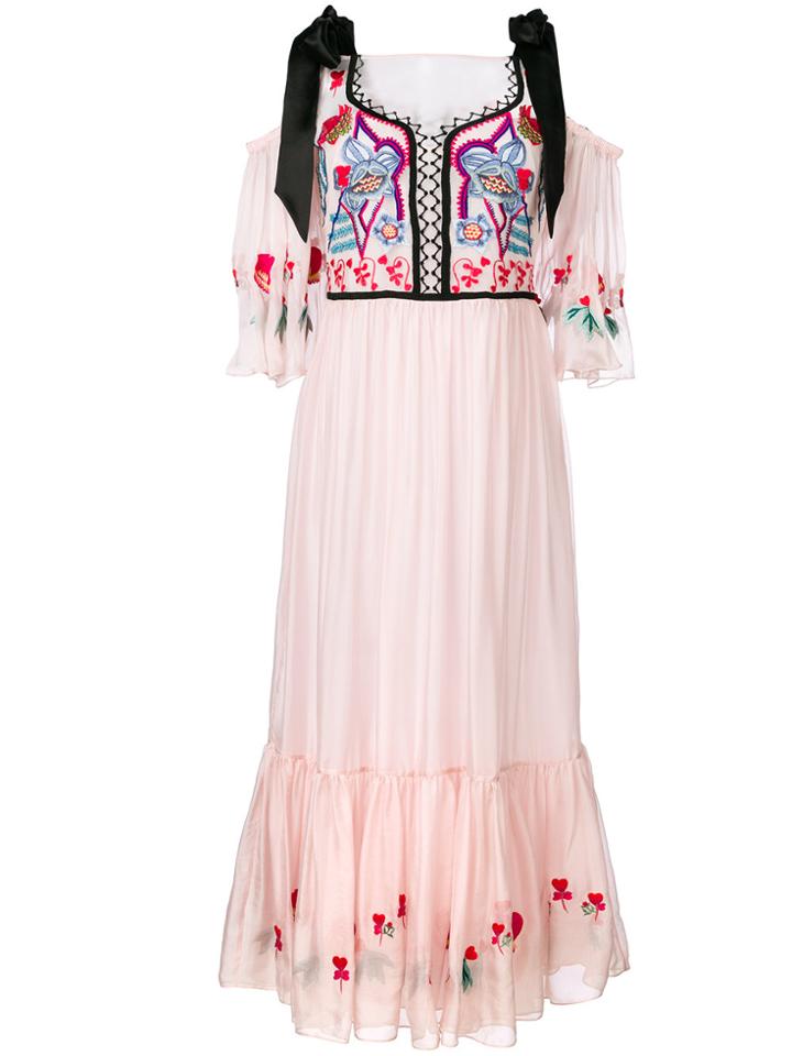 Temperley London Botanist Dress - Pink & Purple