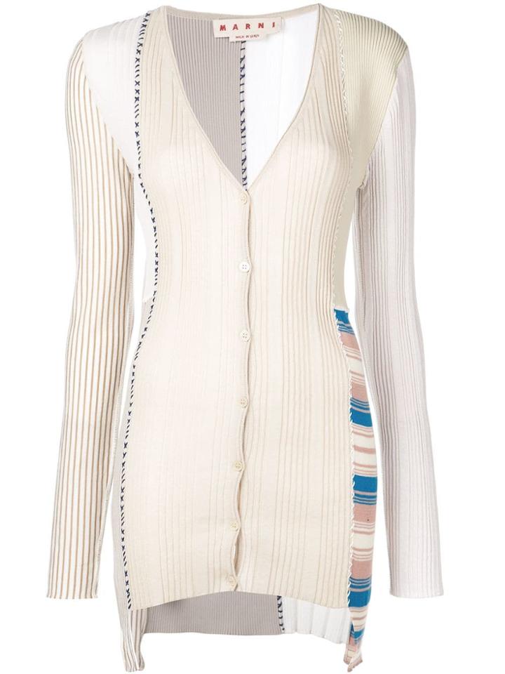 Marni Knitted Layered Dress - Neutrals