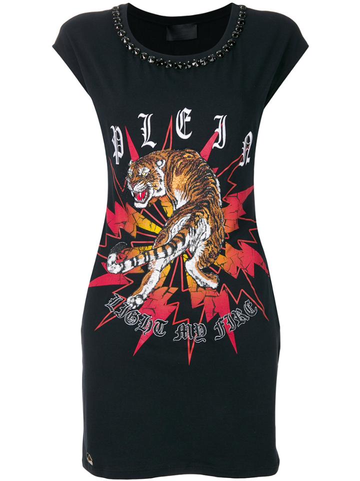 Philipp Plein Bubble Pop T-shirt Dress - Black