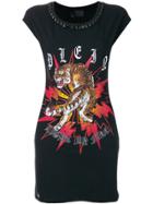 Philipp Plein Bubble Pop T-shirt Dress - Black