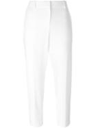 Theory Tapered Trousers, Women's, Size: 6, White, Triacetate/polyester