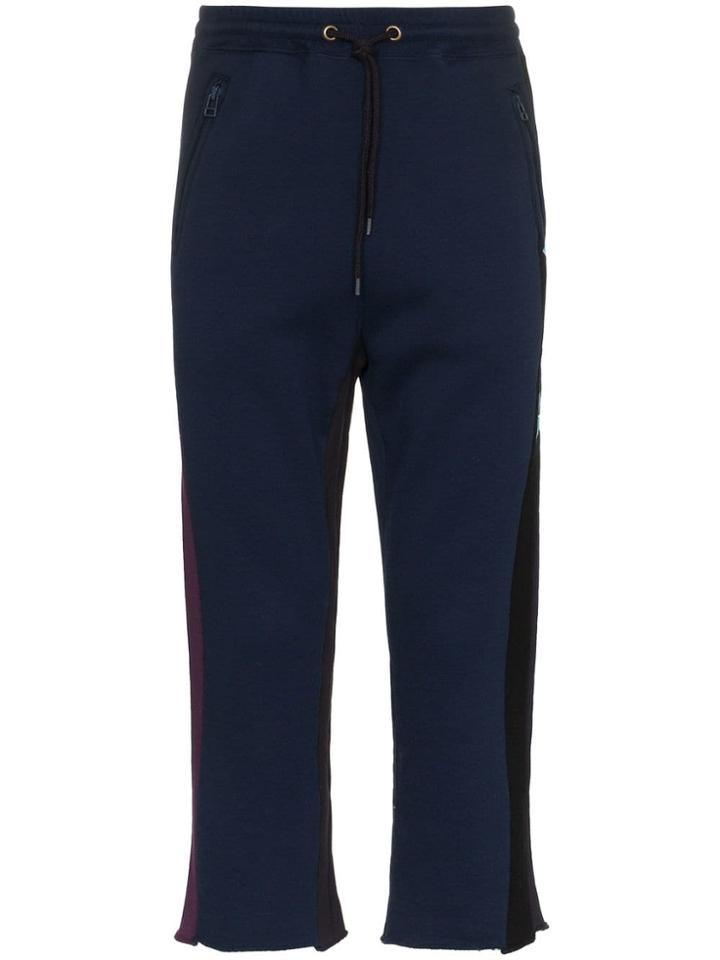 Facetasm Cropped Logo Sweatpants - Blue