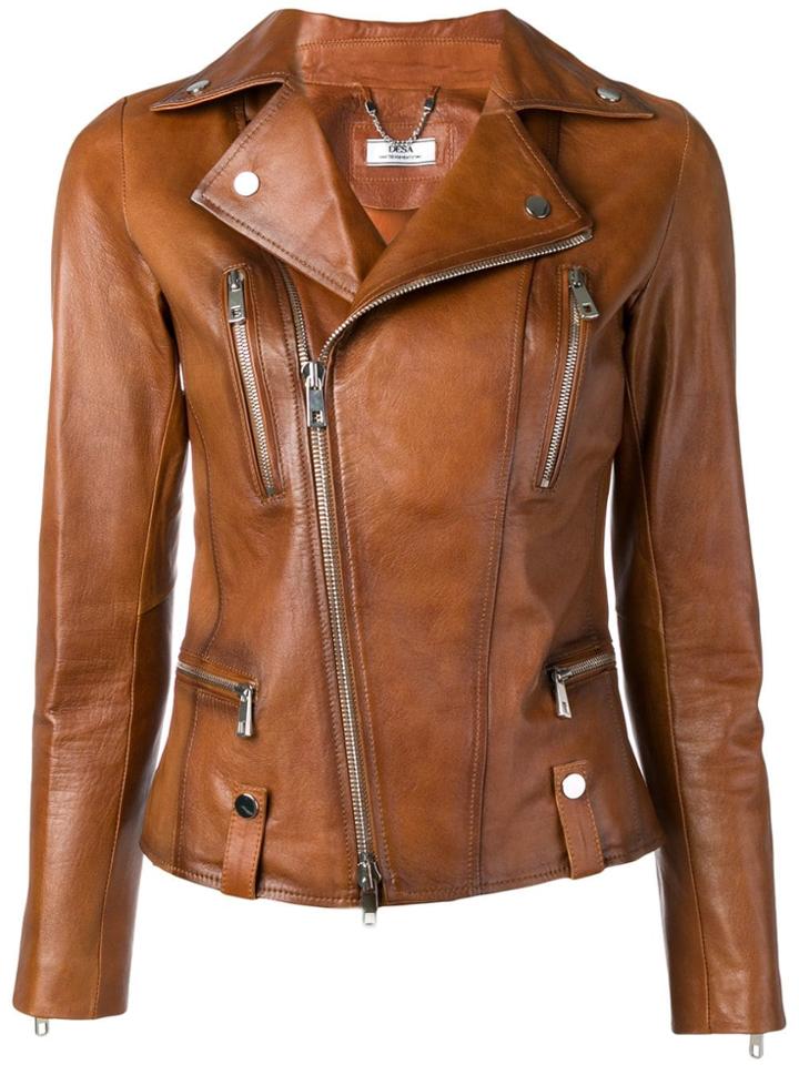 Desa 1972 Fitted Biker Jacket - Brown