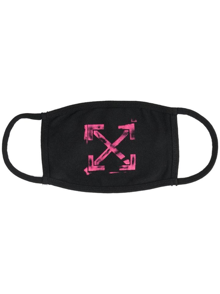 Off-white Stencilled Arrow Mask - Black