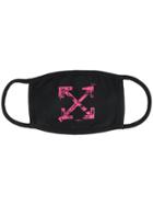 Off-white Stencilled Arrow Mask - Black