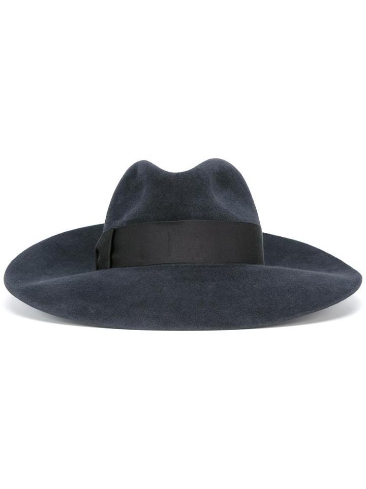 Wide Brim Hat, Men's, Size: Large, Grey, Rabbit Fur Felt, Borsalino