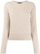 Nili Lotan Cable-knit Cashmere Pullover - Neutrals