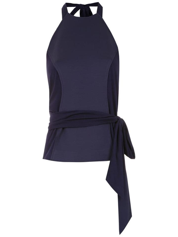 Mara Mac Lace Up Top - Blue