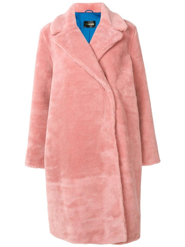 Stine Goya Faux Fur Coat - Pink & Purple