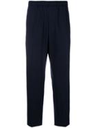 Jil Sander Cropped Dropped Crotch Trousers - Blue