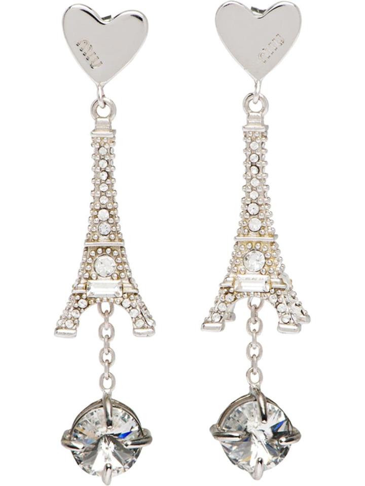 Miu Miu Eiffel Tower Earrings - Silver