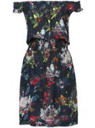 Tomas Maier Printed Off Shoulder Dress - Blue